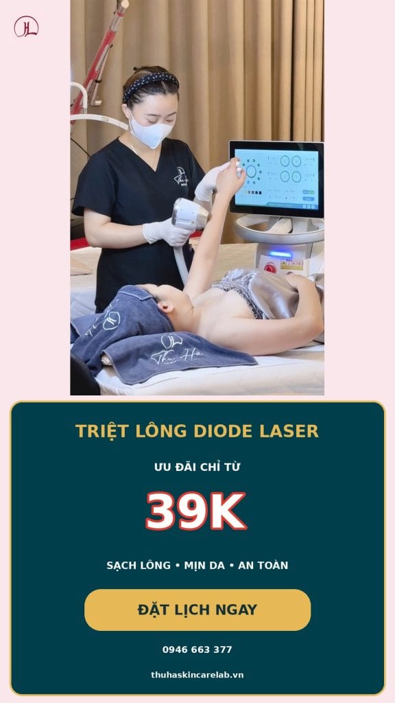 Ưu đãi triệt lông Diode Laser tại Thu Hà Skincare Lab, chỉ từ 39K, sạch lông - mịn da - an toàn